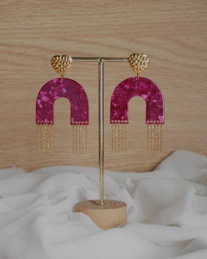 Boucles d'oreilles CLAUDIA - rose