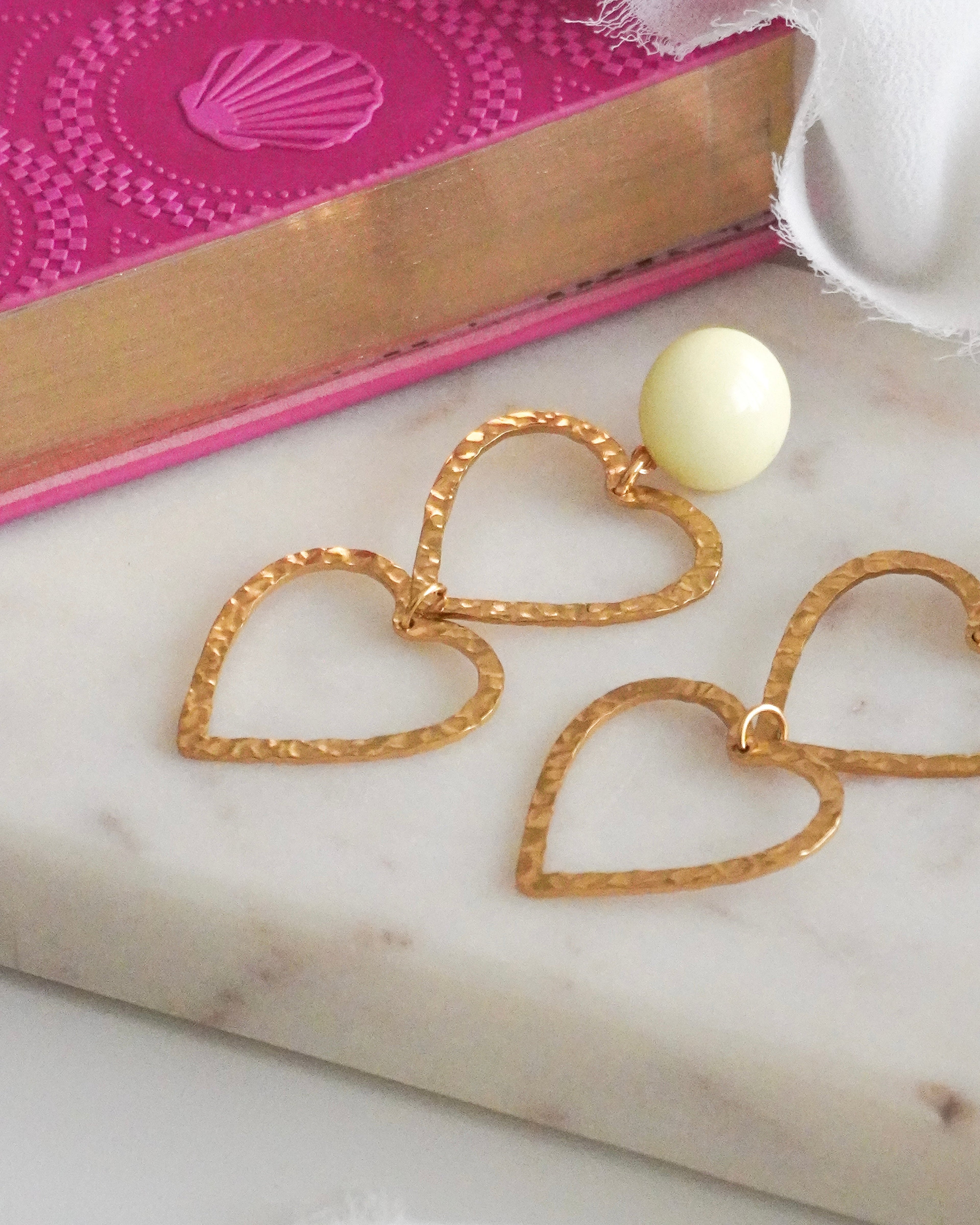 Boucles d'oreilles CLÉA - vanille