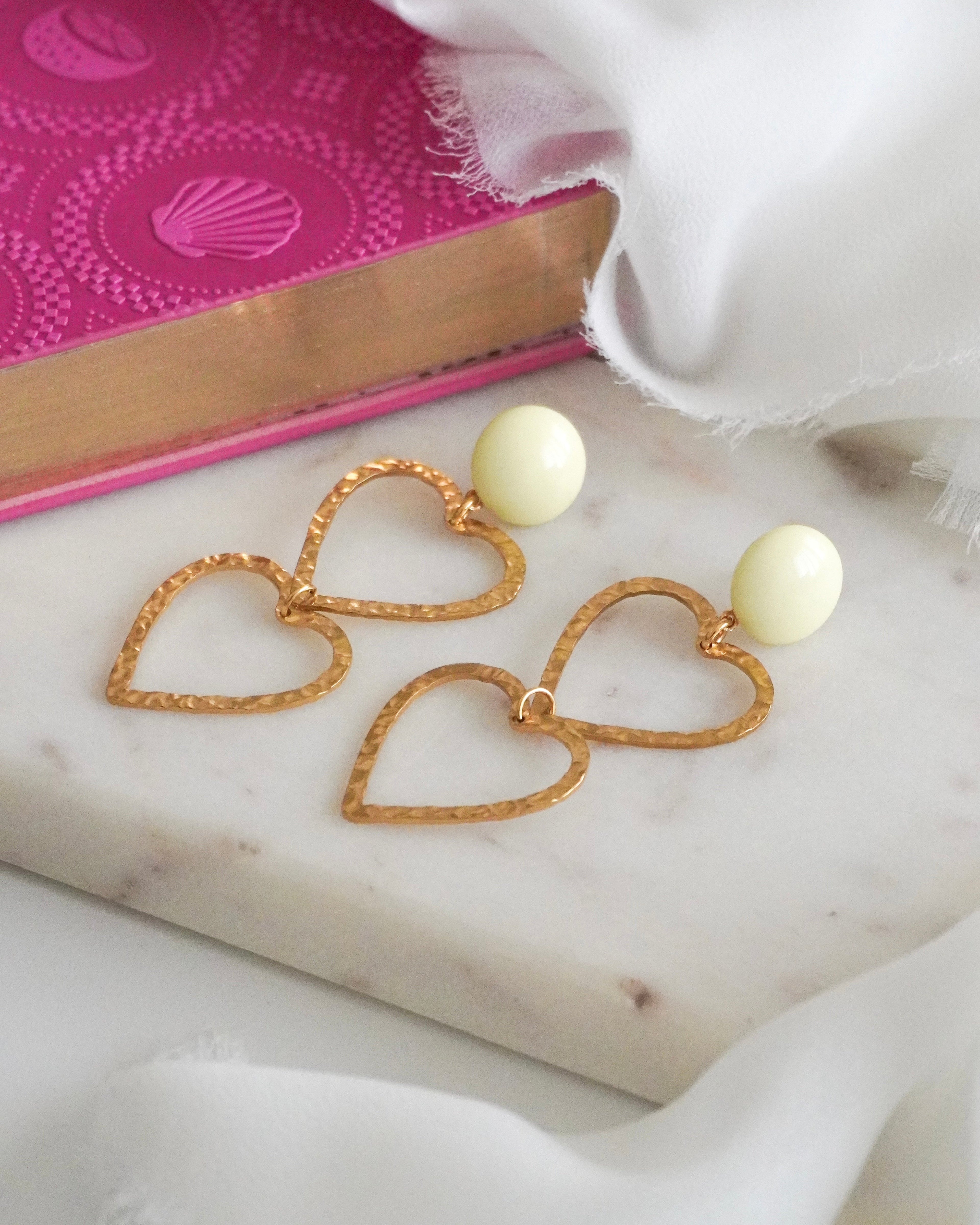 Boucles d'oreilles CLÉA - vanille