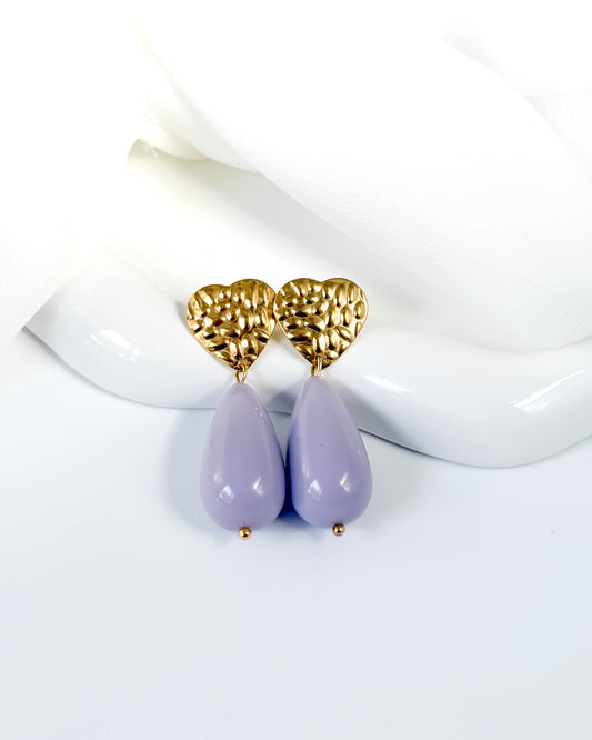 Boucles d'oreilles CLOÉ - lilas