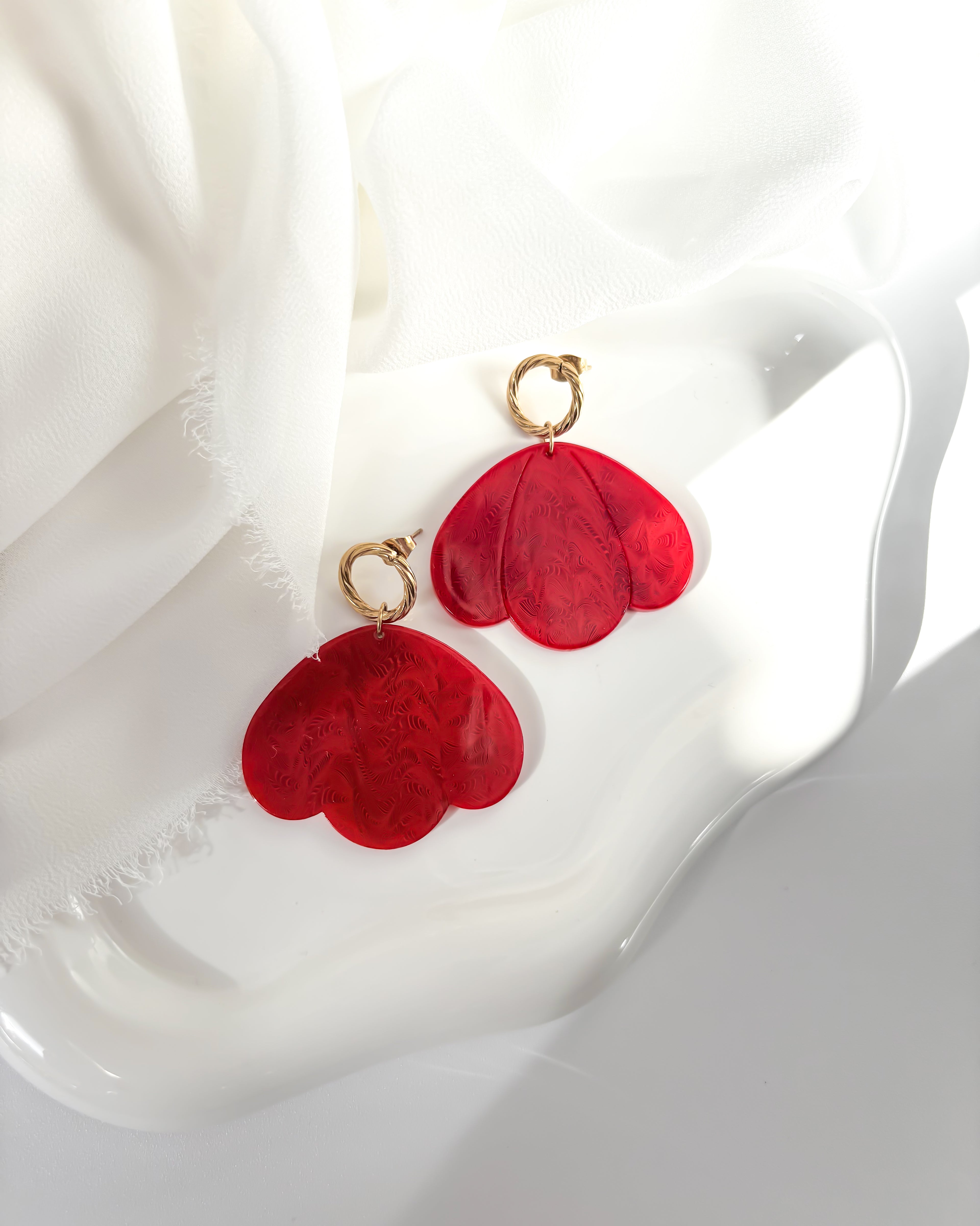 Boucles d'oreilles FEDERICA - rouge