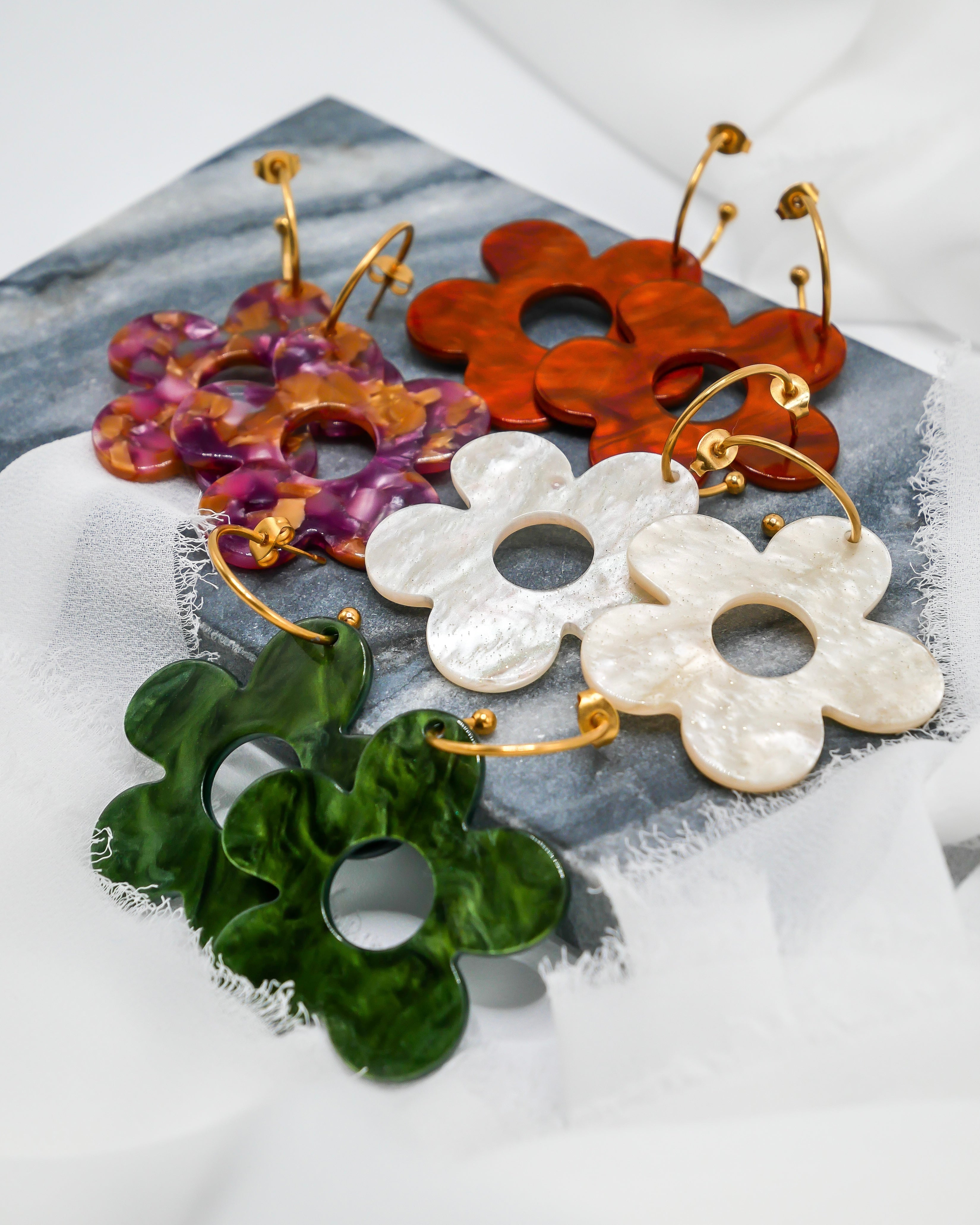 Boucles d'oreilles FLORIE - 4 coloris
