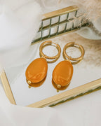 Boucles d'oreilles GIA - jaune ocre
