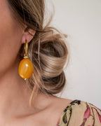 Boucles d'oreilles GIA - jaune ocre
