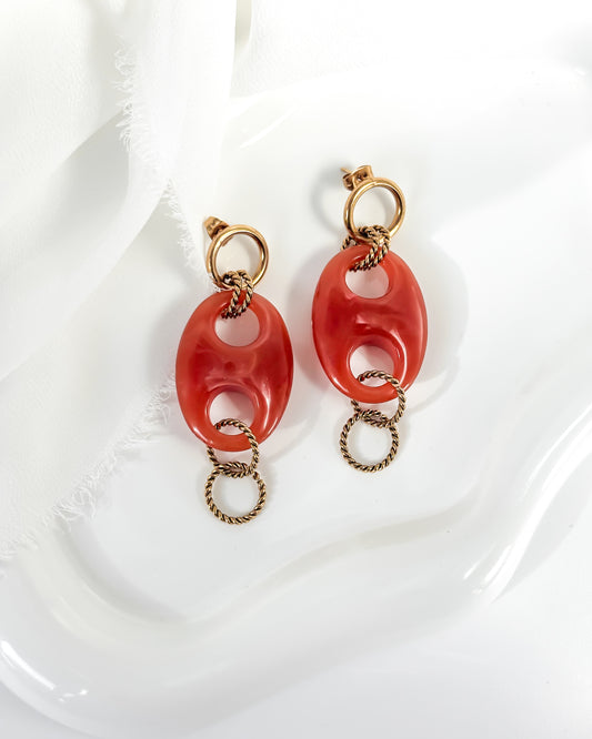 Boucles d'oreilles GIGI - terracotta