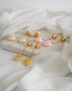 Boucles d'oreilles MAÏA - rose dragée