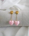 Boucles d'oreilles MAÏA - rose dragée