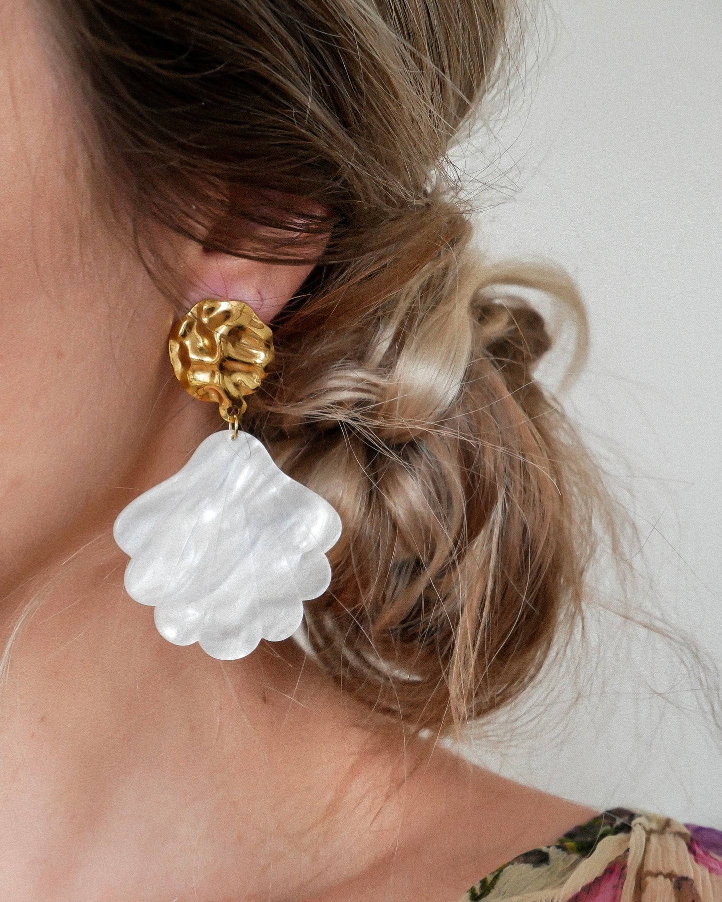 Boucles d'oreilles MALO - blanc