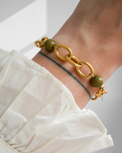 Bracelet GINA - vert olive