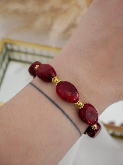 Bracelet MARTINA - bordeaux