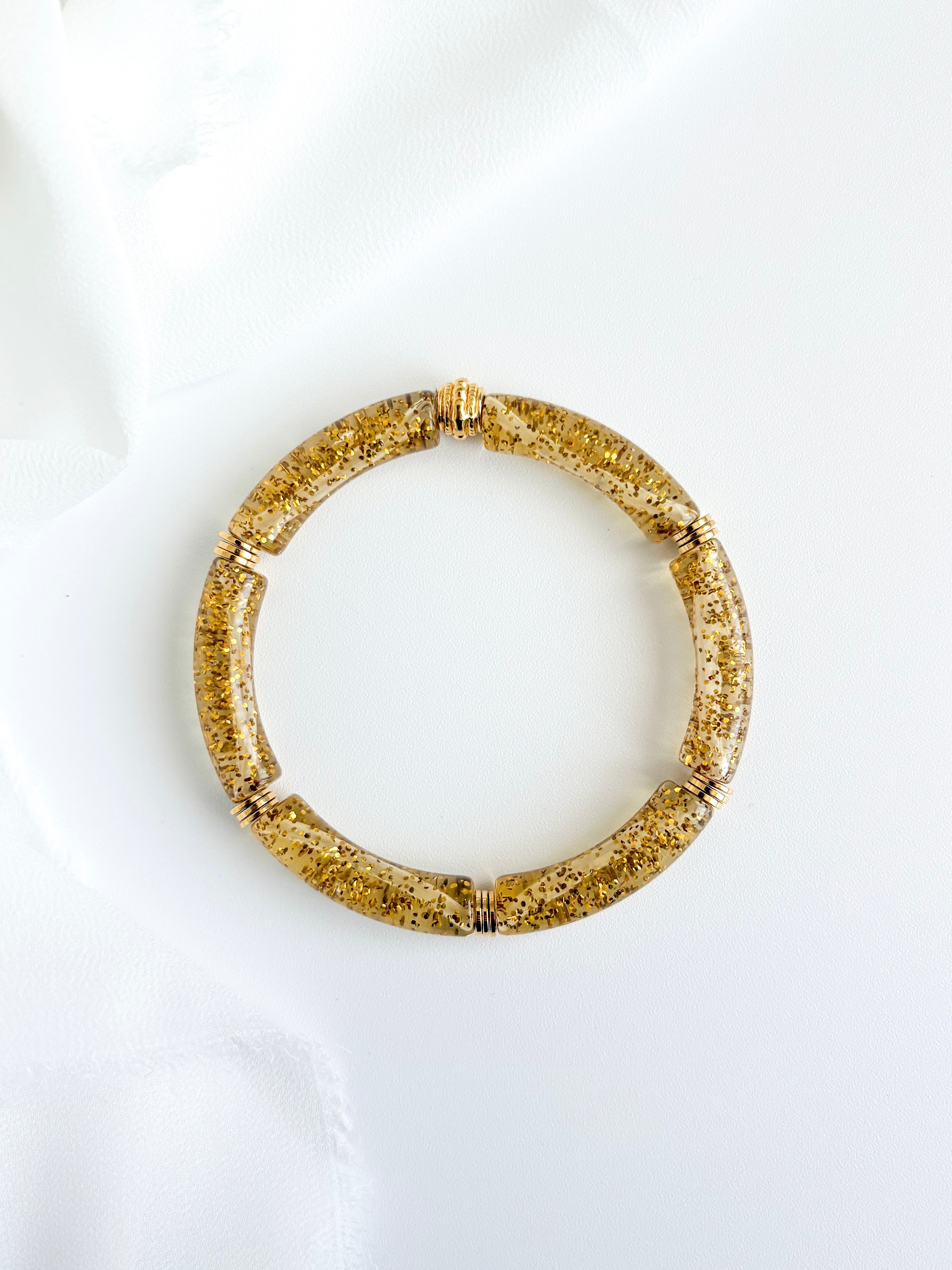 Bracelet PABLITO #4 - doré pailleté