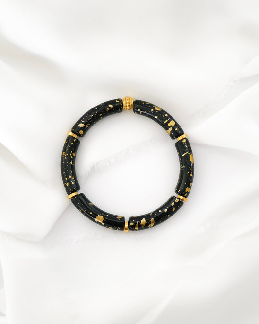 Bracelet PABLITO #2 - noir/doré