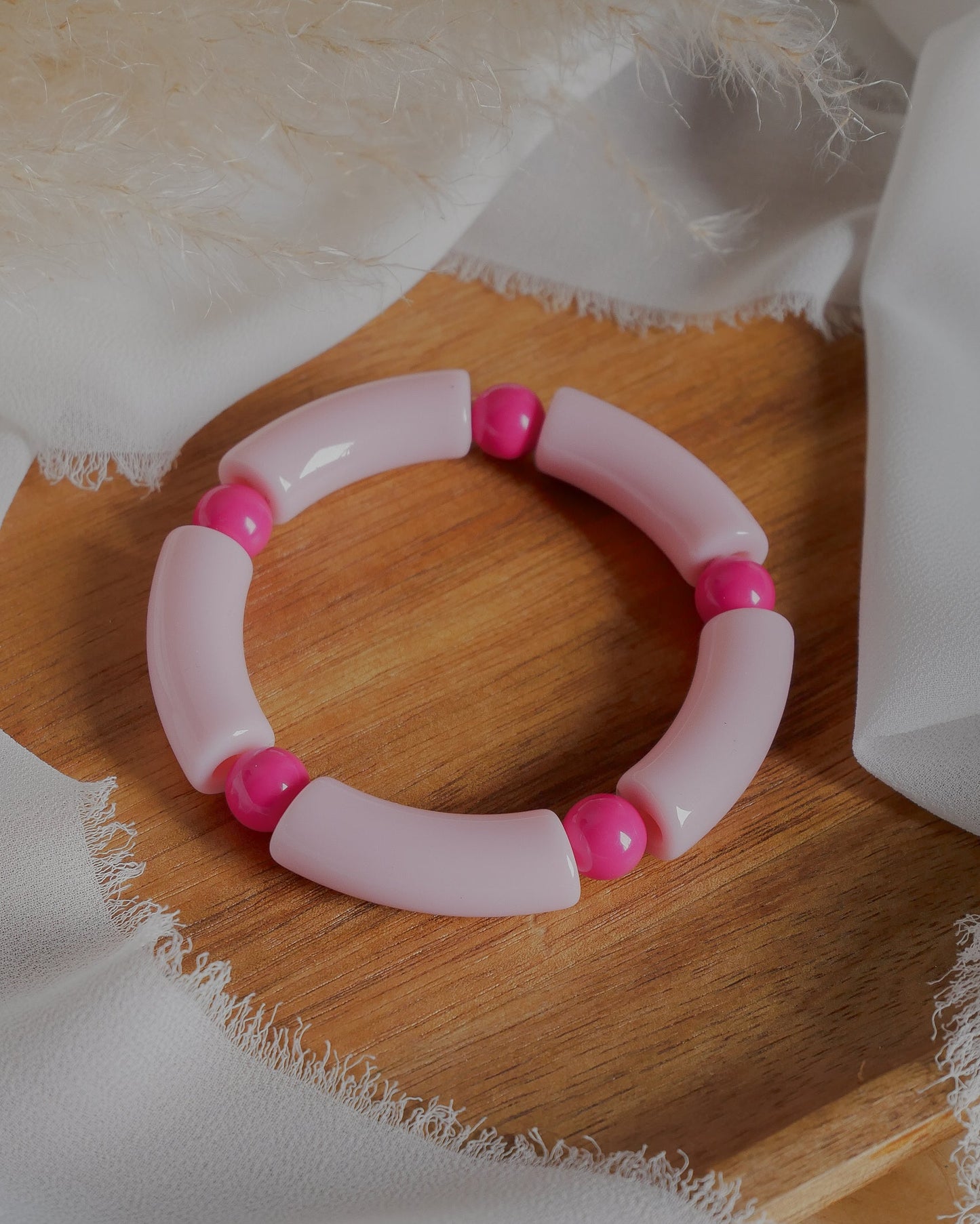 Bracelet PABLO #7 - rose clair/fuchsia