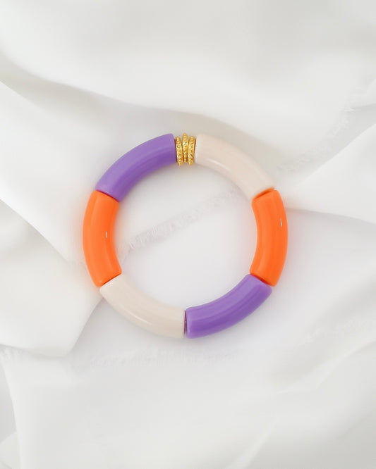 Bracelet PABLO #4 - violet/orange/nude
