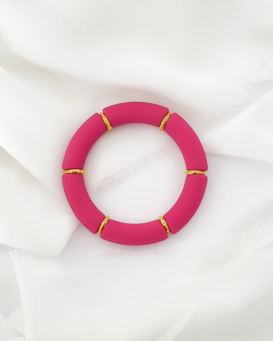 Bracelet PABLO #5 - rose fuschia mat