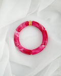 Bracelet PABLO #4 - rose fuchsia marbré