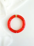 Bracelet PABLO #4 - rouge coquelicot marbré