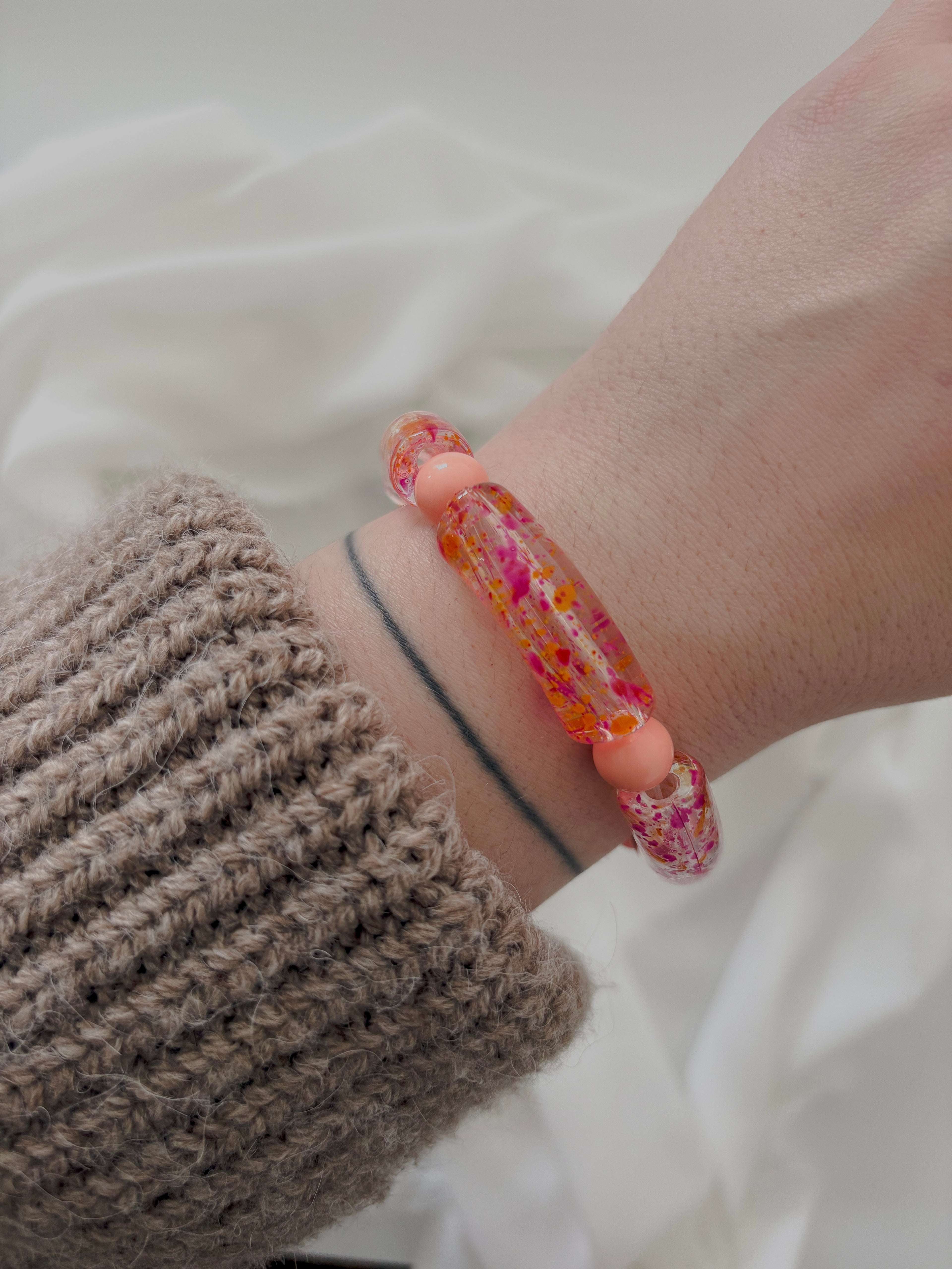 Bracelet PABLO #6 - rose/orange