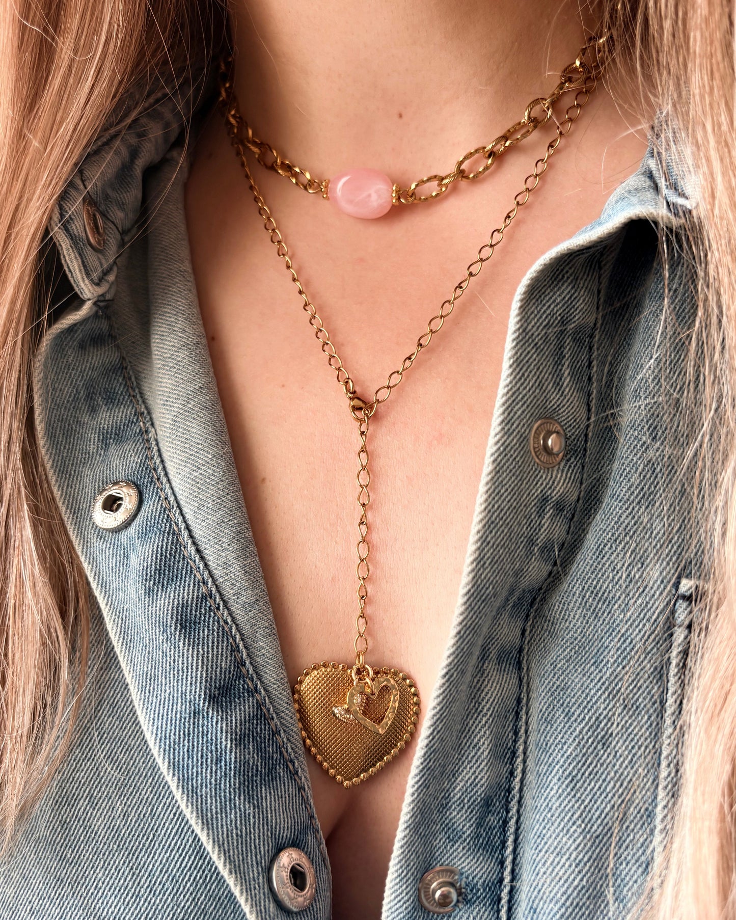Collier MARTA - rose clair