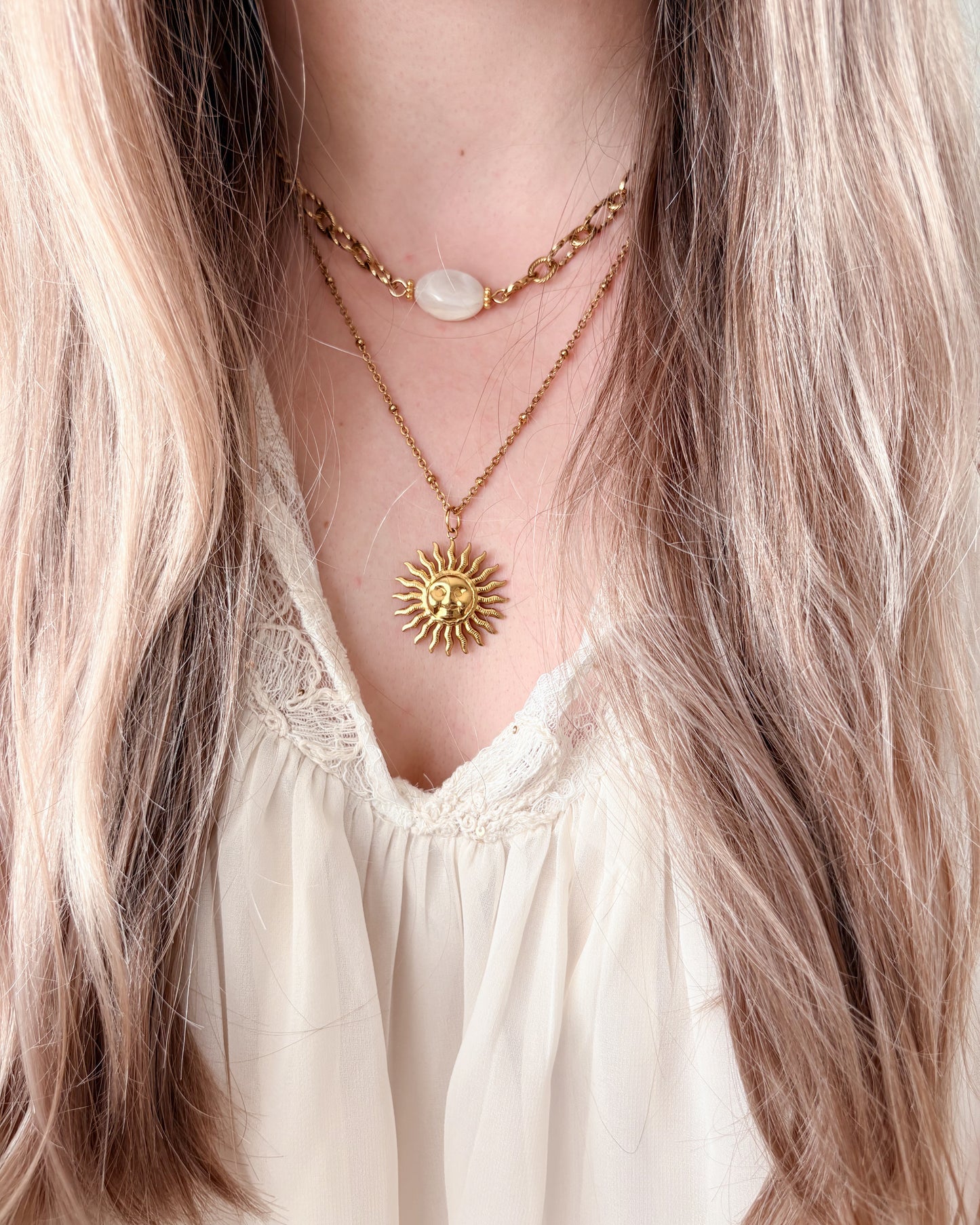 Collier MARTA - blanc