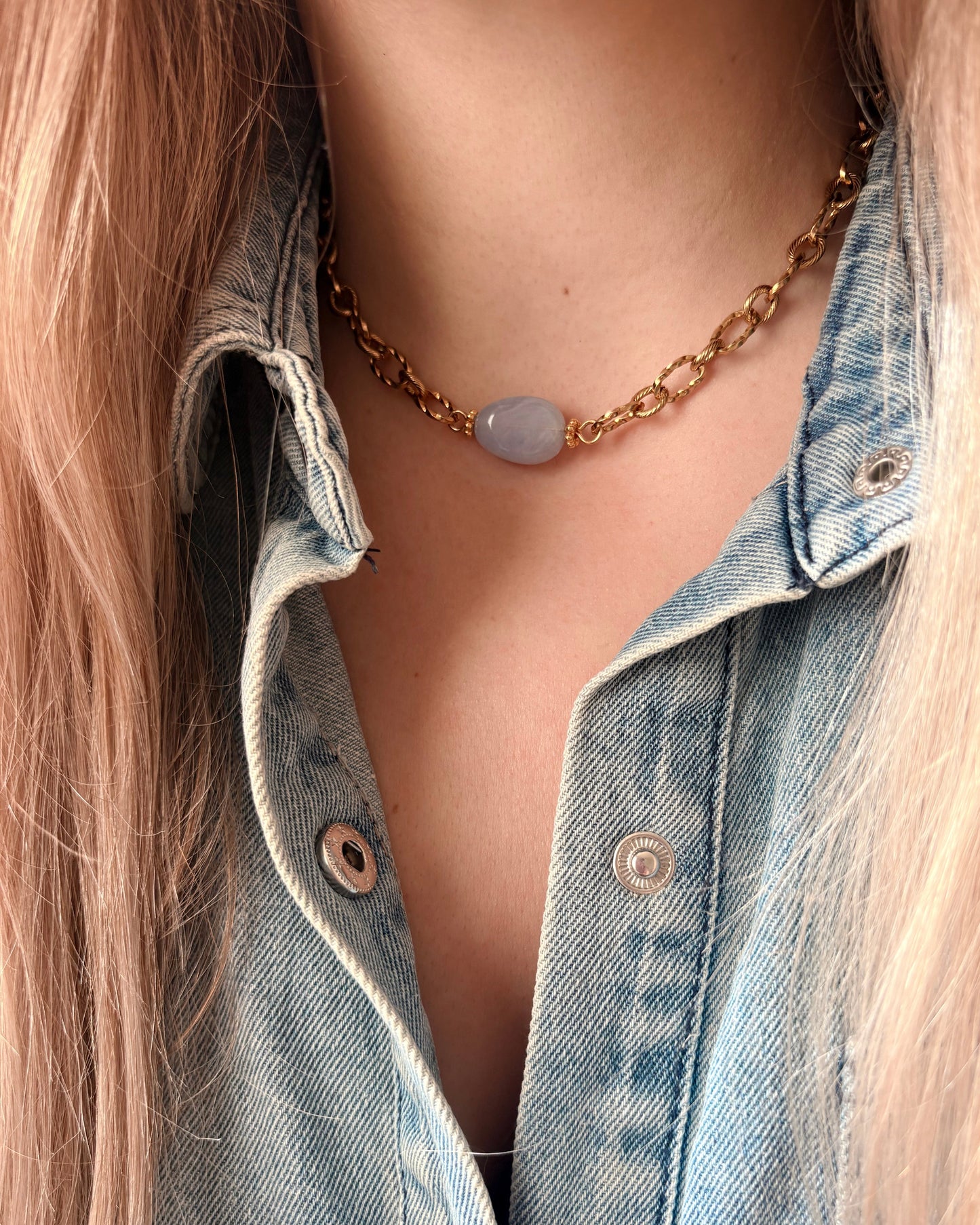 Collier MARTA - bleu clair