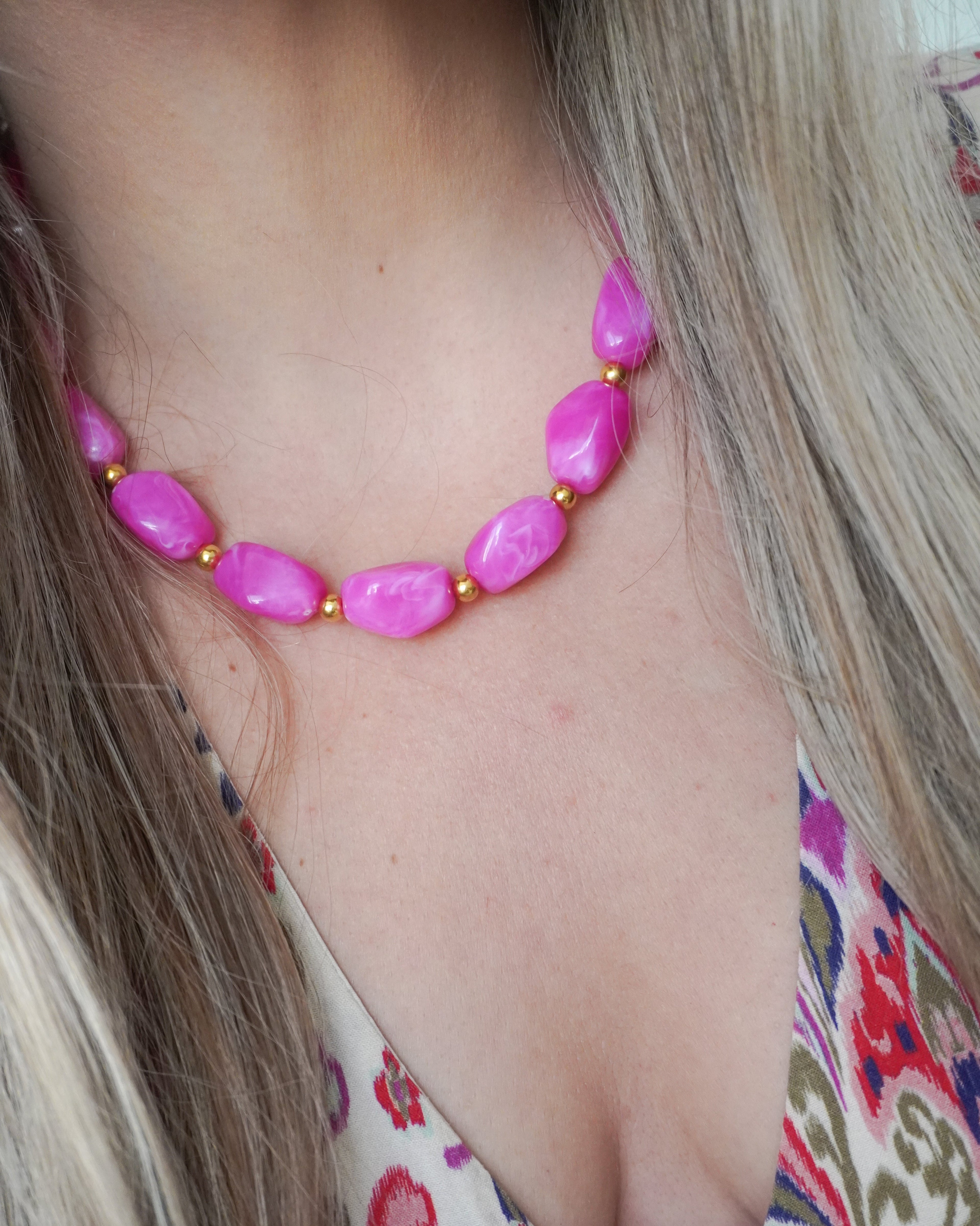 Collier ORNELLA - rose fuchsia