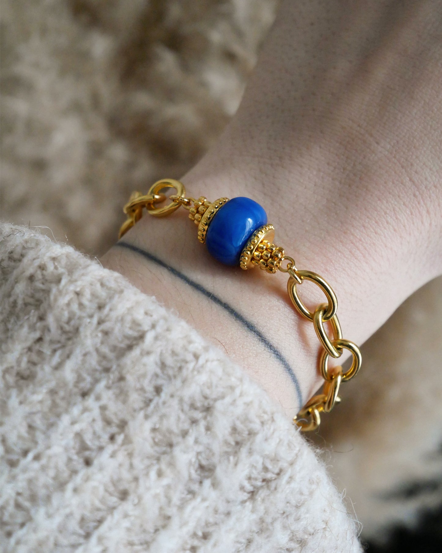 Bracelet PAOLA - bleu marbré